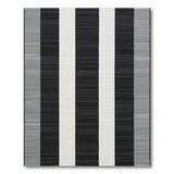 Black and White Striped Black White Striped Woven Area Rug