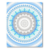 Blue and Teal Blue Teal Mandala Geometric Area Rug