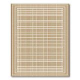 Brown and Tan Tan Grid Woven Area Rug