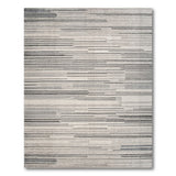 Geometric Modern Grey Horizontal Stripe Modern Area Rug