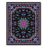 Purple Teal Floral Persian Area Rug