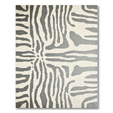 Zebra Stripe Black White Area Rug