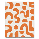Bold Orange Abstract Area Rug