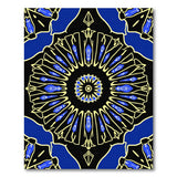 Blue Gold Mandala Persian Area Rug