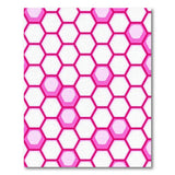 Pink Honeycomb Hexagon Geometric Area Rug