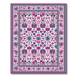 Vibrant Pink Teal Floral Persian Area Rug