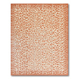 Terracotta Leopard Print Area Rug