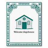 Welcome Dogshouse Paw Print Area Rug