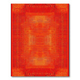 Vibrant Red Geometric Dot Area Rug