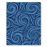 Blue and Teal Navy Blue Swirl Abstract Area Rug