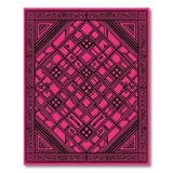 Pink Bold Pink Geometric Modern Area Rug
