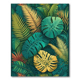 Lush Green Monstera Foliage Rug