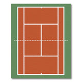 Clay Tennis Court Area Rug