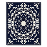Traditional Persian Navy Mandala Persian Area Rug