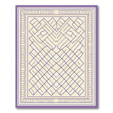 Purple Purple Geometric Lattice Area Rug