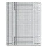 Bold Black White Grid Line Area Rug