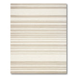 Beige and Neutral Cream Beige Horizontal Stripe Area Rug