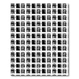 Black White Geometric Typographic Area Rug