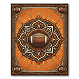 Ornate Football Mandala Area Rug