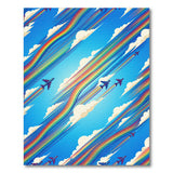 Rainbow Airplane Trails Area Rug