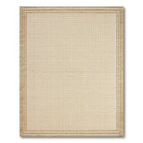 Coastal Beach Beige Woven Border Area Rug