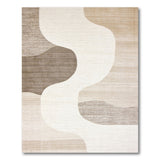 Abstract Wave Beige and Neutral Area Rug