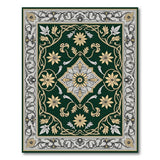 Traditional Persian Ornate Green Persian Floral Area Rug