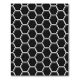 3D Hexagon Black White Geometric Area Rug