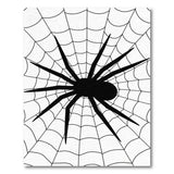 Black Spider Web Silhouette Area Rug