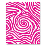 Vibrant Pink Vibrant Pink Swirl Abstract Area Rug