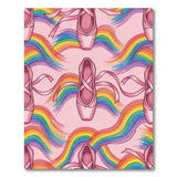 Rainbow Ballet Slippers Pink Kids Rug