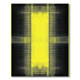 Yellow Halftone Grid Geometric Area Rug