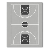 Basketball Court Line Art Area Rug