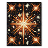 Orange Cosmic Starburst Area Rug