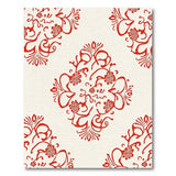 Red Floral Medallion Area Rug