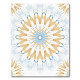 Blue Gold Mandala Geometric Area Rug