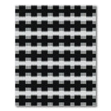 Black White Geometric Grid No. 15 Area Rug