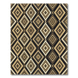 Brown Tan Geometric Diamond Pattern Area Rug