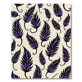 Purple Feather Boho Area Rug