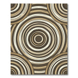 Brown Tan Concentric Circles Geometric Area Rug