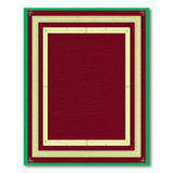 Ornate Red Field Persian Border Rug