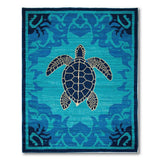 Teal Sea Turtle Area Rug