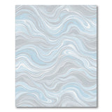 Blue and Teal Blue Wave Swirl Area Rug