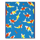 Turquoise Koi Fish Area Rug