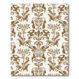 Elegant Brown Floral Damask Area Rug