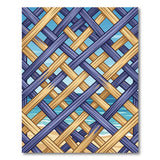 Indigo Gold Woven Coastal Lattice Rug