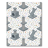 Rainbow Grey Cat Washable Area Rug