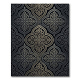 Gold and Silver Traditional Persian Ornate Black Gold Persian Area Rug