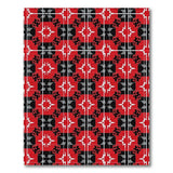 Bold Red Starburst Southwestern Area Rug