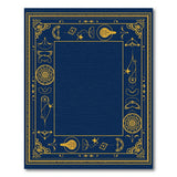 Blue and Teal Traditional Persian Navy Blue Ornate Gold Border Area Rug